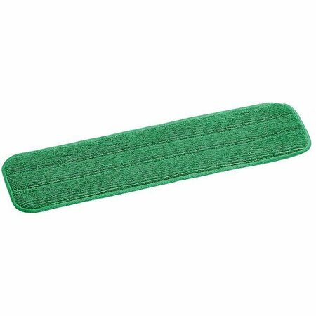 LAVEX 18'' Green Microfiber Hook & Loop Wet / Dry Mop Pad 274MFFM18GN